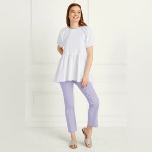 NWT Hill House Francesca Cotton Oversized Hi-Low Hem Top Size Small